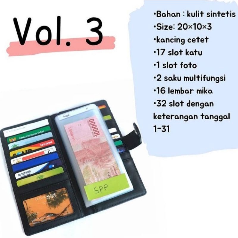 DOMPET PINTAR VOL 3 POLOS &amp; MOTIF 3.2 YUMEPROJECT wallet dompet organizer keuangan hemat budget yume project