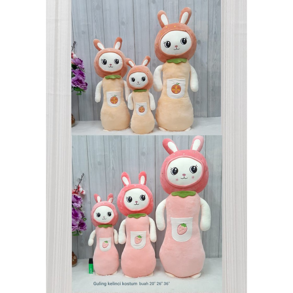 Guling Rabbit Costum Buah Size 50cm/20&quot;/guling Animal/guling kelinci/Bantal Animal