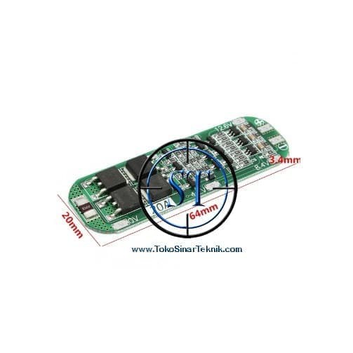 3S Module Charger Battery Lithium 18650 12.6V 20A BMS Protection Board Modul Batterai Battre Case Cas 20 Amper