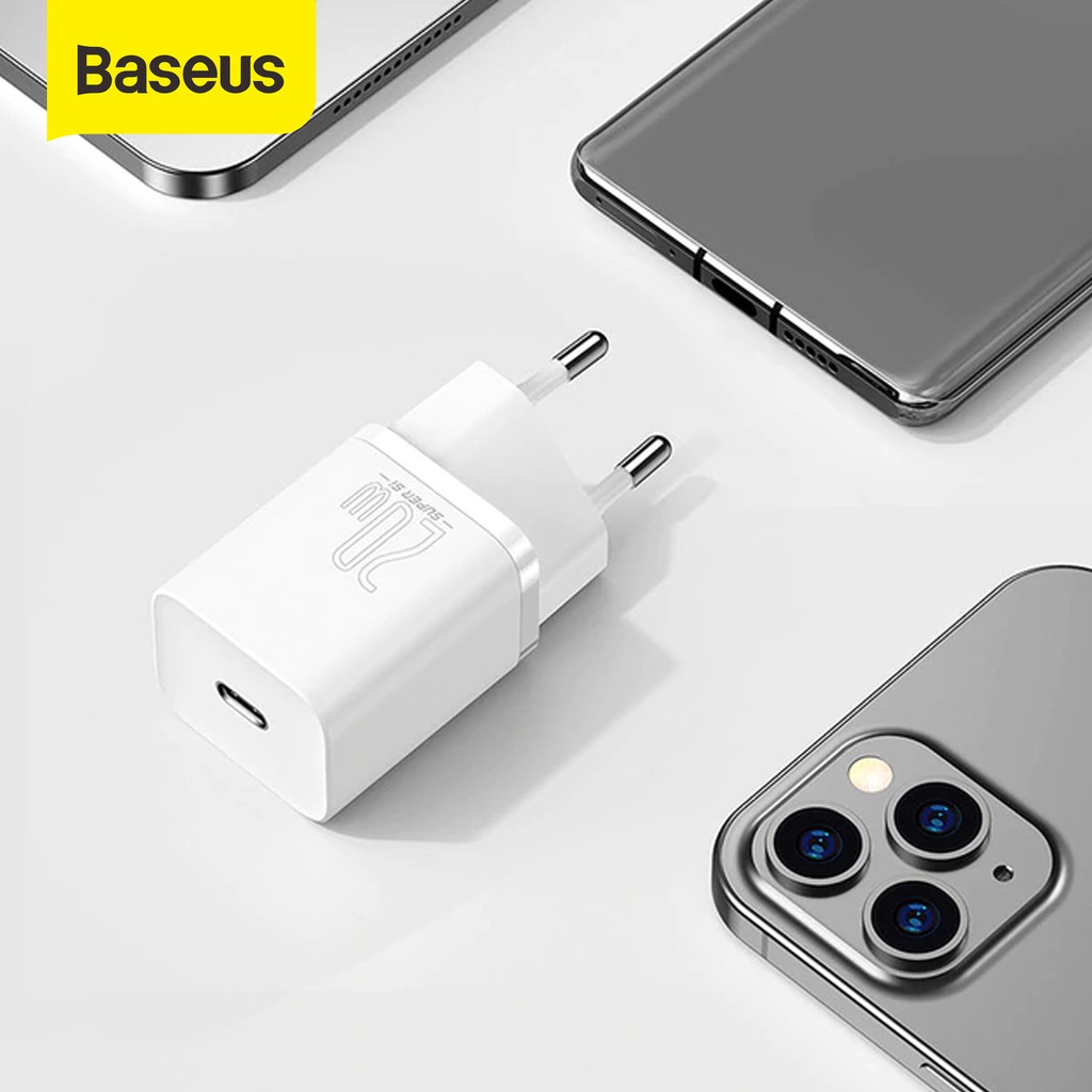 Baseus Kepala IPhone Charger Super Si Quick Charger Type C PD 20W IPhone 7 8 9 10 11 12 13 X