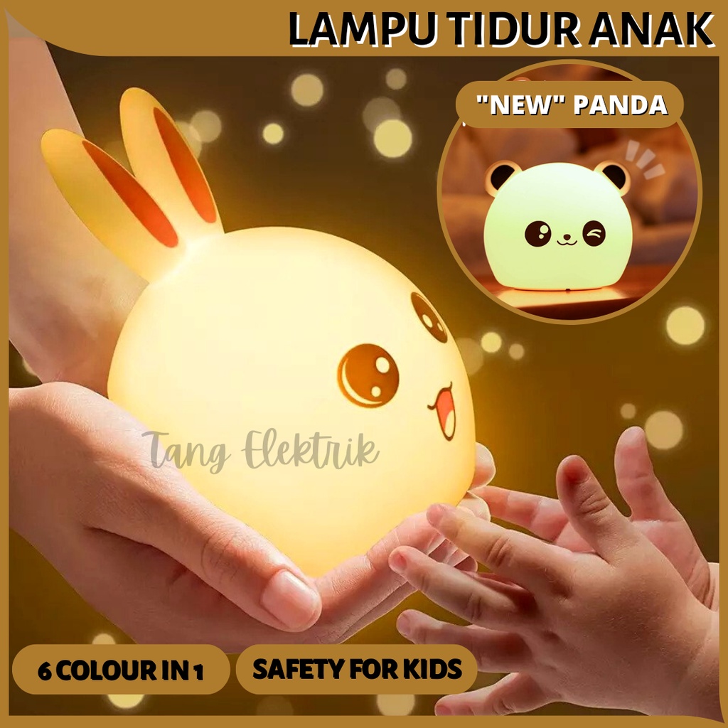 Lampu Tidur Lucu Silicone Lamp Led RGB Light Rechargeable Lampu Kado Ulang Tahun Lampu Anak