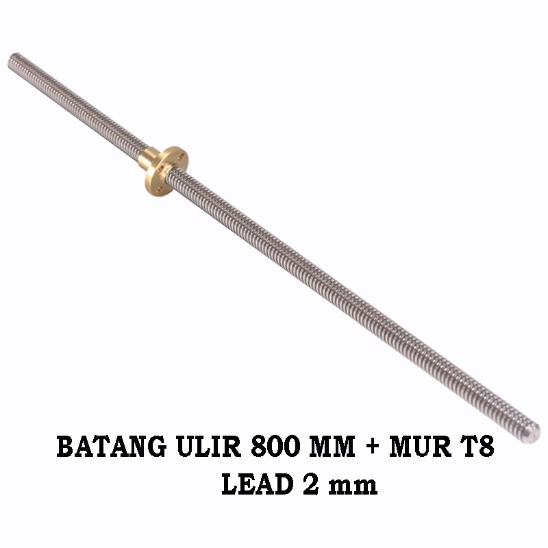 Jual EELIC SEPMURT8LP2MM800MM Linear Screw Rod T8 lead 2mm Mix sekrup