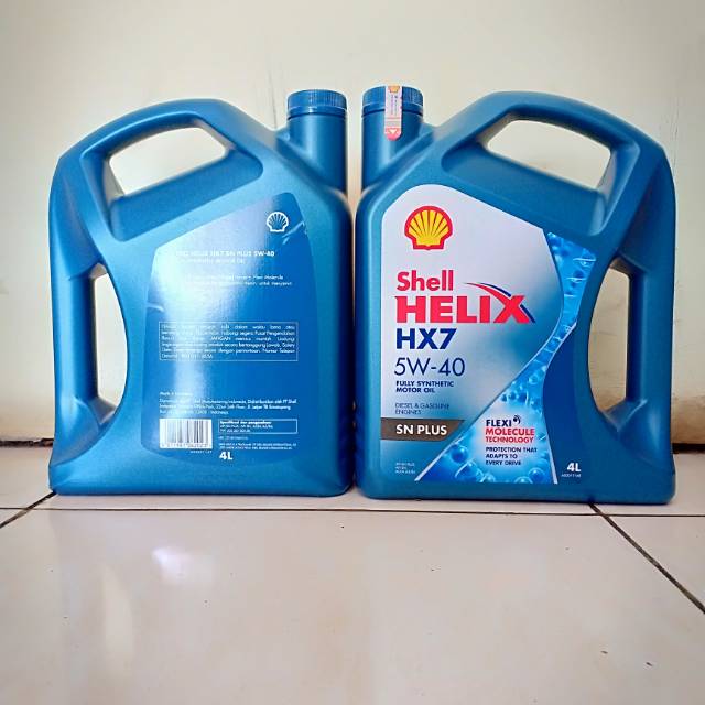 Oli Mesin New Shell Helix HX-7 Fully Synthetic SAE 5W-40 Kemasan 4 Ltr