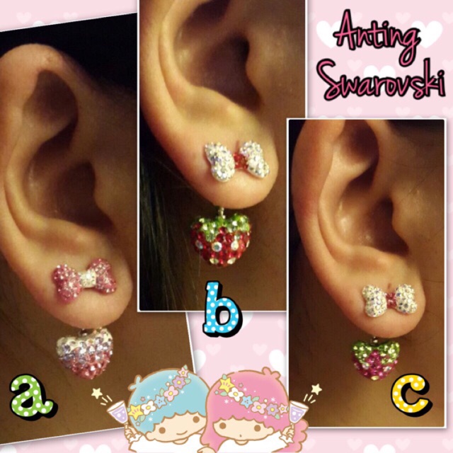 Anting swarovski