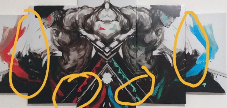 Wall Art / Hiasan Dinding Minimalis 5 Panel One Piece Op-022