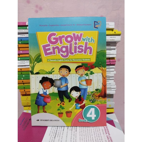 buku bahasa Inggris/grow with english kelas 4 sd/IV SD erlangga revisi