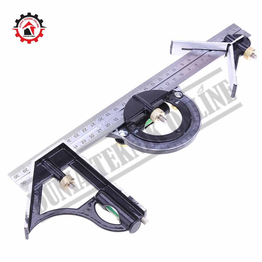 

Penggaris Multifungsi Penggaris Tukang Waterpass Siku 3in1 30cm