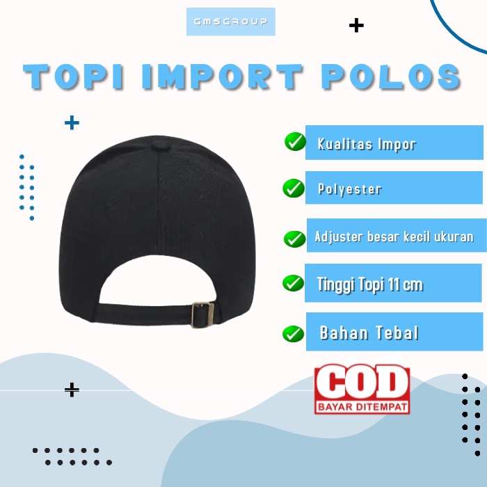 Topi Import POLOS  Baseball Topi Golf Topi Pria Trendy