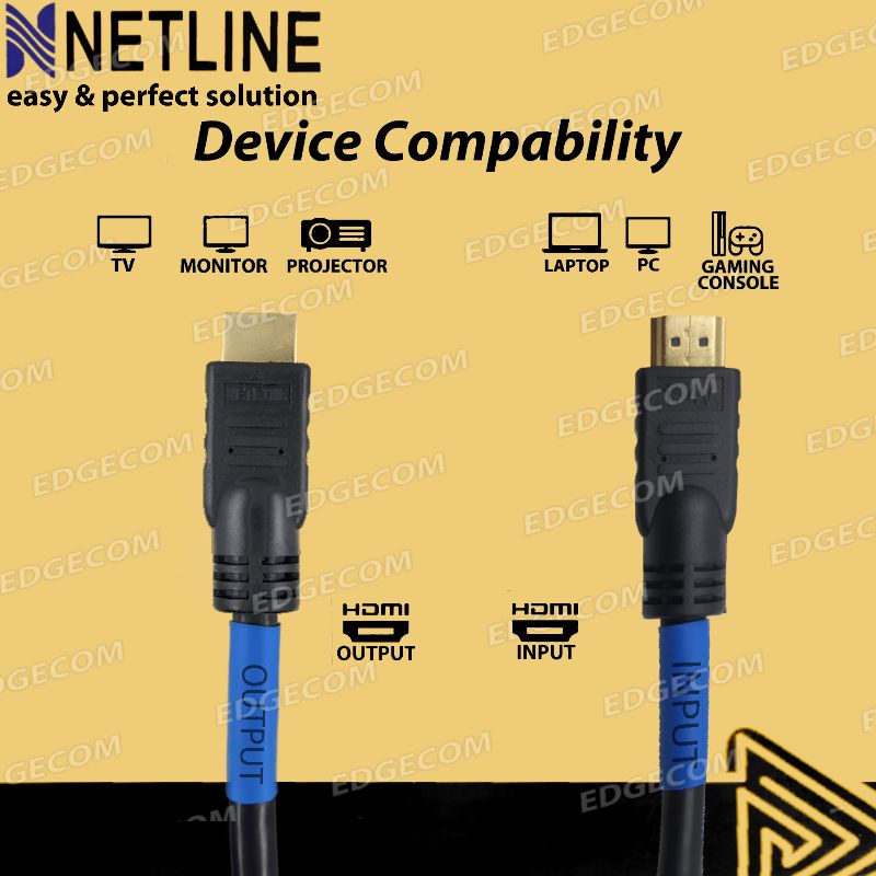 Kabel HDMI Male to Male 30 Meter NETLINE