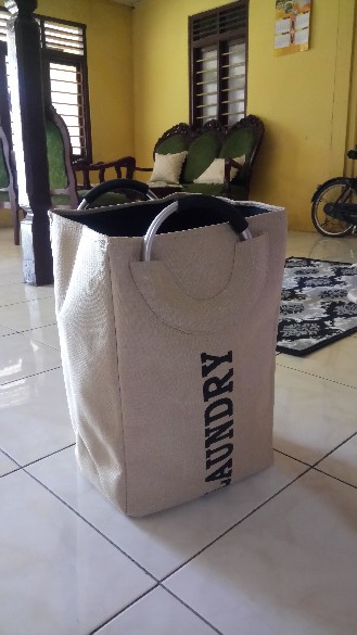 Lalulaku Laundry Basket Keranjang Cuci Baju Kotor Bahan Kanvas