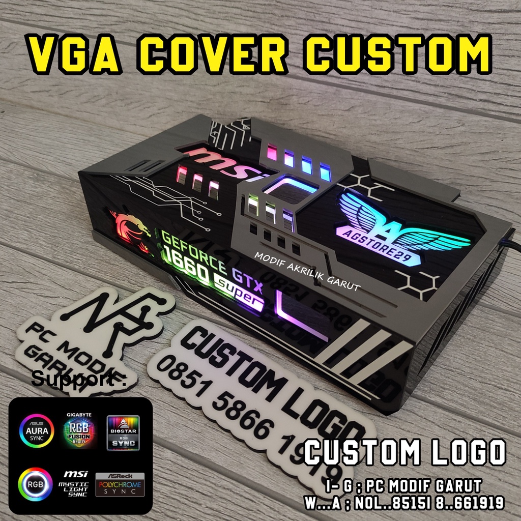 vga cover msi gtx 1660 super custom logo custom vga