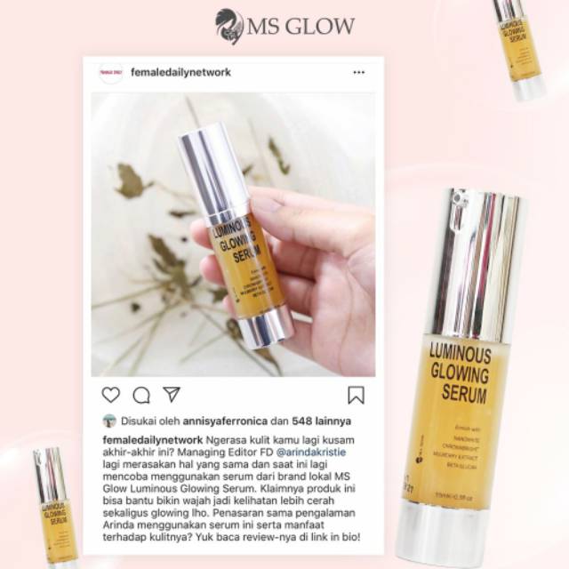 PAKET WHITENING + SERUM LUMINOUS MSGLOW