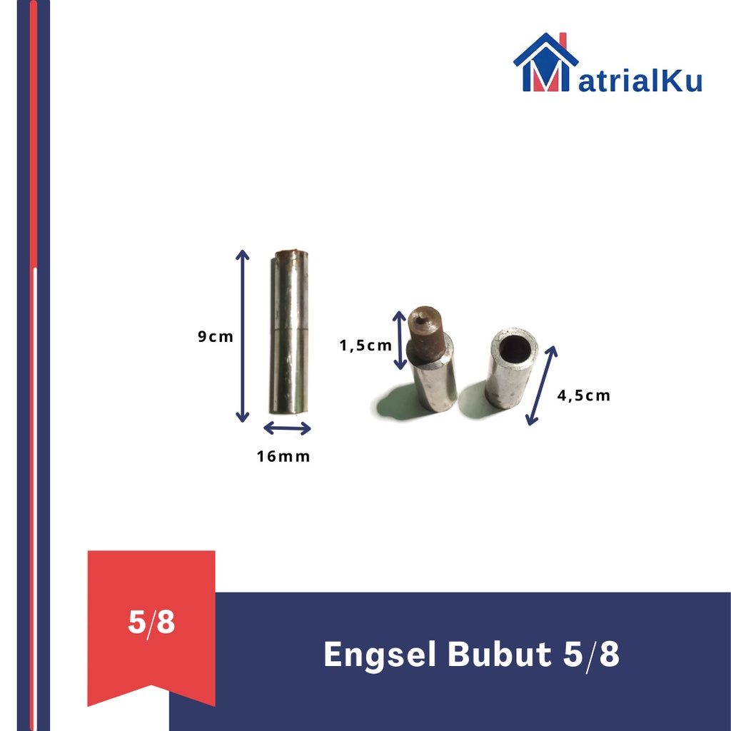 Engsel Bubut 5/8 inch