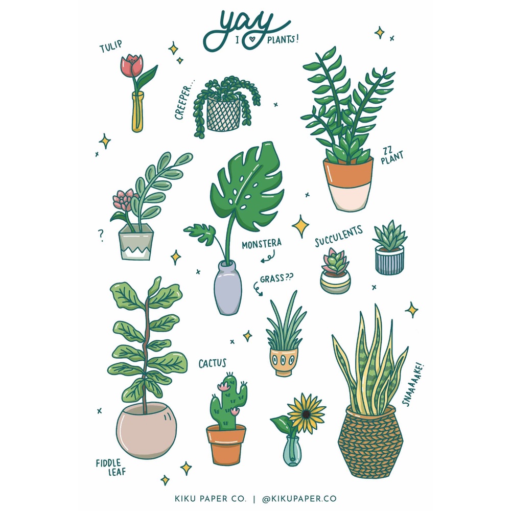 

Botanical Plants planner sticker pack green aesthteic