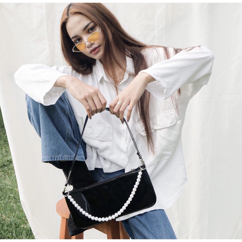 TAS SELEMPANG WANITA CALULA LUNABAG BANDUNG BAHAN JELLY GLOSY SIZE MINI