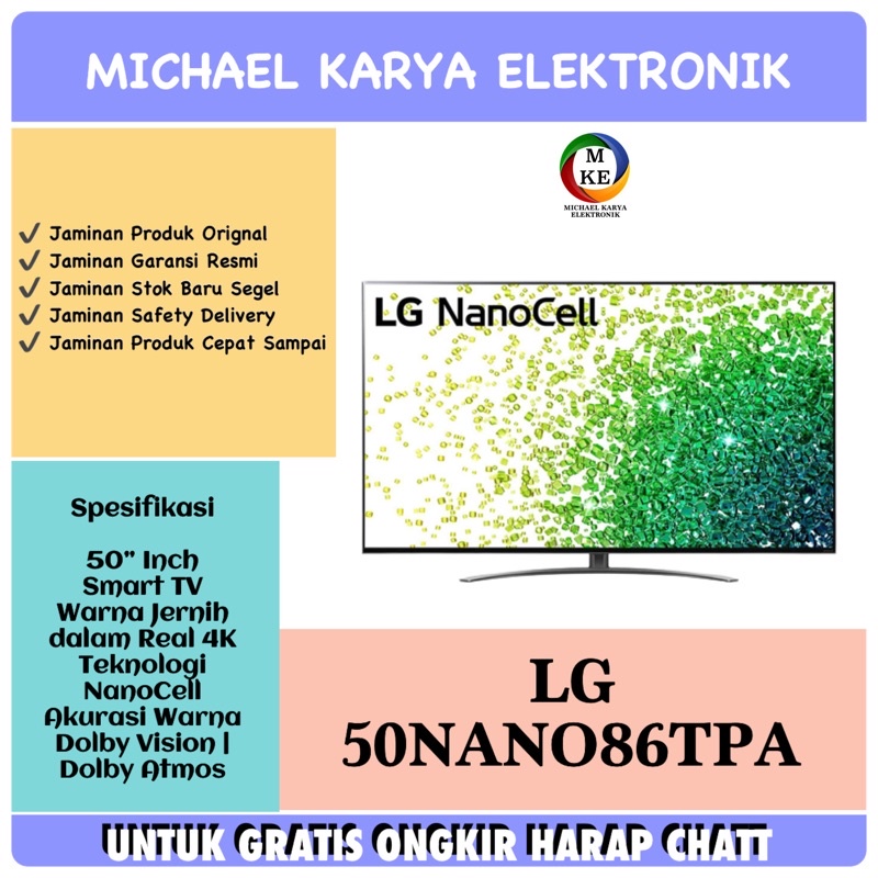 LG 50NANO86TPA NanoCell 50” 4K Smart TV LG Nano cell 50NANO86 4K Smart TV LG 50 Inch