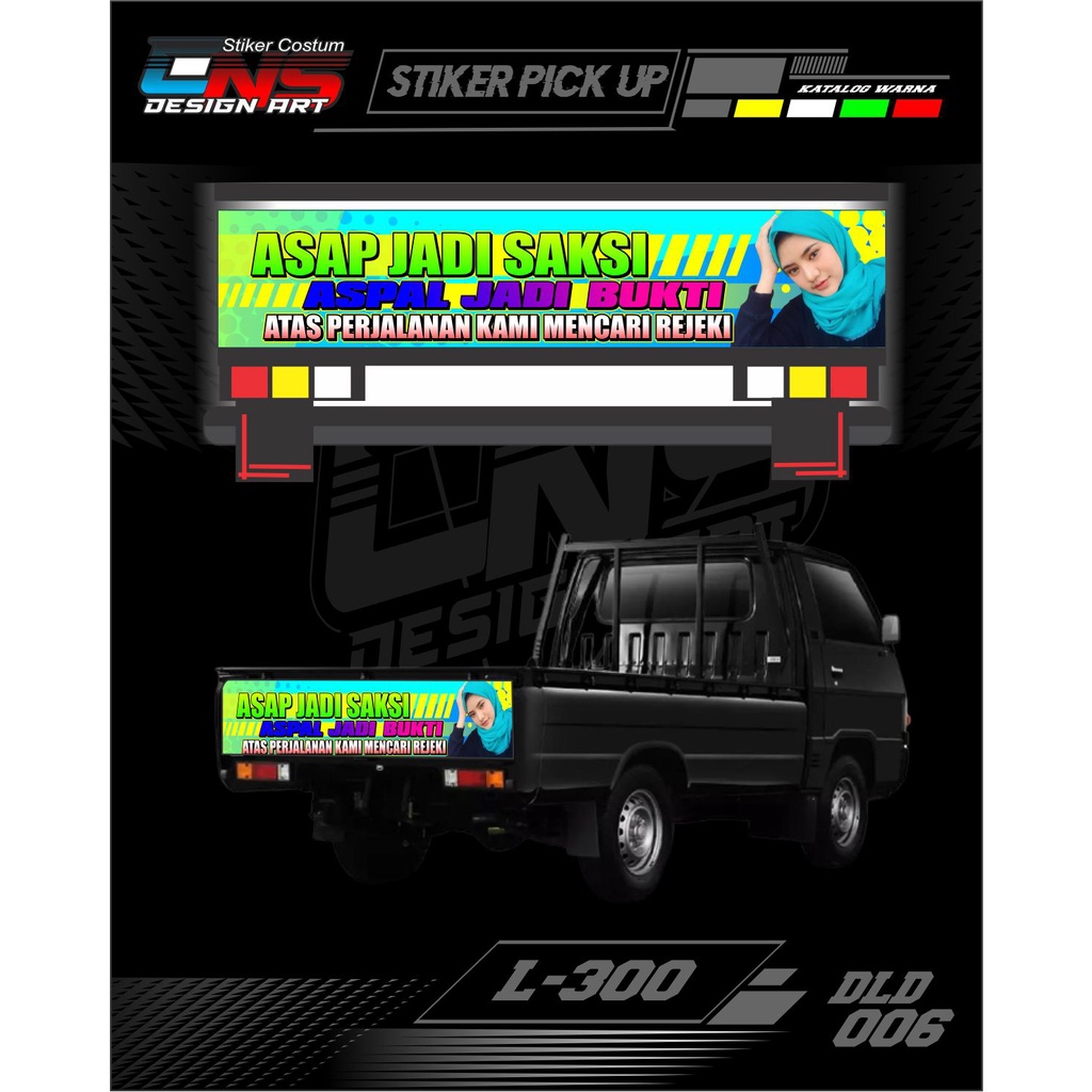 stiker pintu belakang L300 stiker variasi mobil pick up stiker mobil stiker pintu belakang all pick 