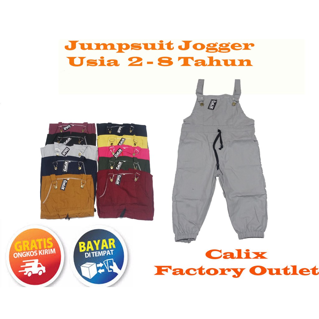 Jumpsuit Jogger Baju Kodok Anak Unisex