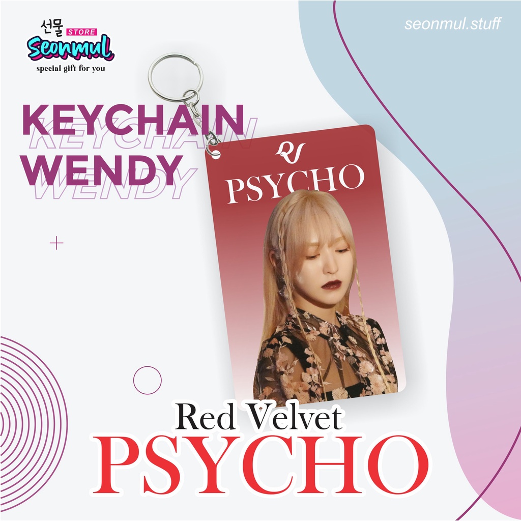 READY STOCK GANTUNGAN KUNCI KPOP TRANSPARAN CARD RED VELVET WENDY