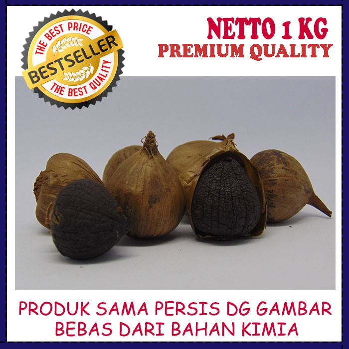 

BLACK GARLIC TUNGGAL 1 KG - BAWANG PUTIH HITAM TUNGGAL/LANANG