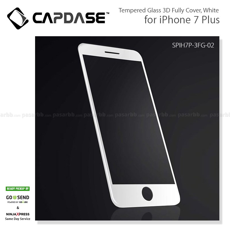 Capdase Original Premium Tempered Glass 3D Full Cover 0.2mm for iPhone 7 / 7 Plus