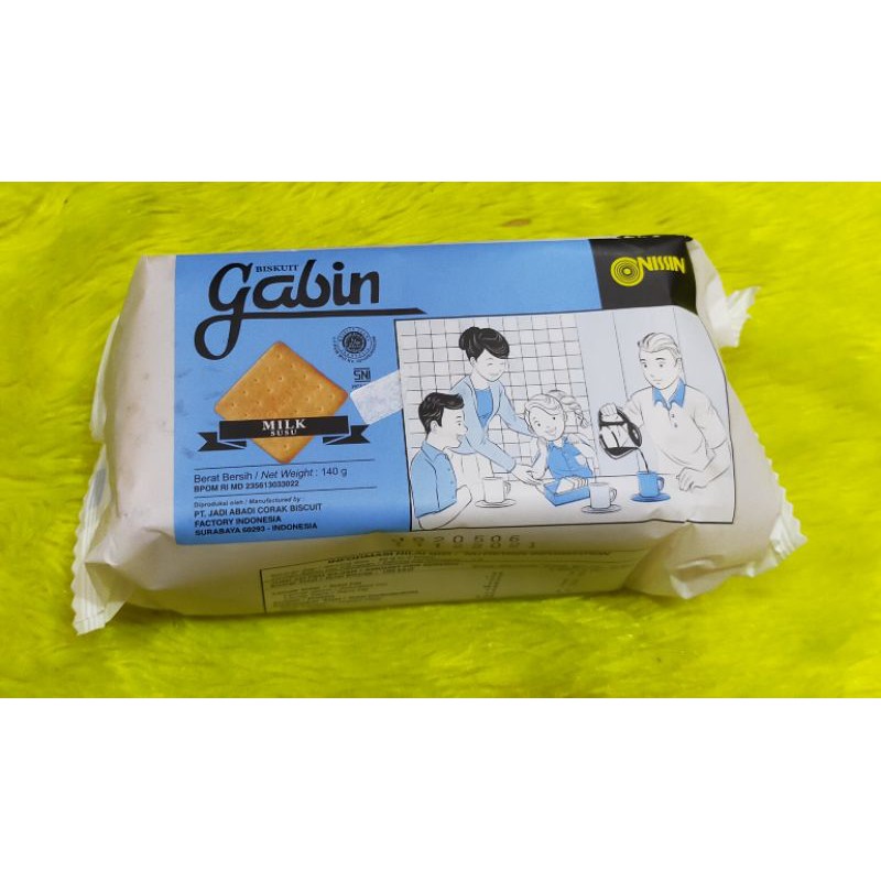 

Nissin gabin milk susu original camilan roti makanan sehat 140gr