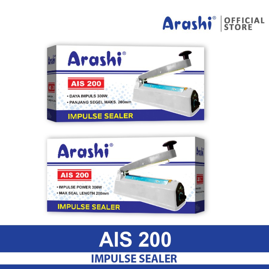 ARASHI AIS 200 - Impulse Sealer 200 mm / Perekat Plastik 20 Cm