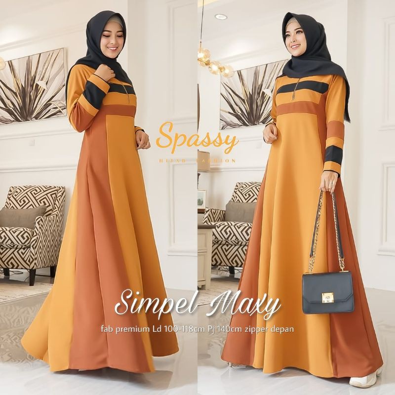 SIMPEL MAXI BY SPASSY/gamis maxi/gamis solo/gamis/spassy