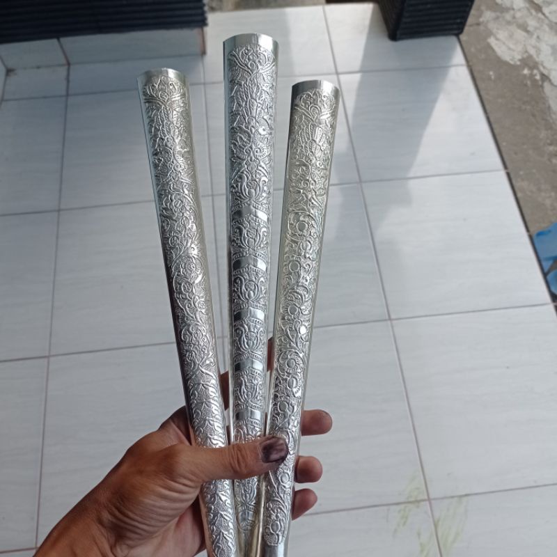 PROMO pendok jogja lapis perak tebal 0.3mm tatahan