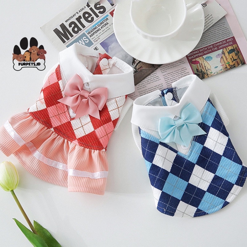 COUPLE KOREAN SCHOOL UNIFORM TOP / DRESS BAJU UNTUK ANJING / KUCING #FP041