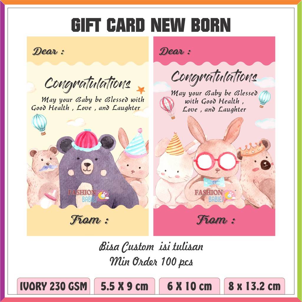 ❤ Fashionbabies ❤ KARTU UCAPAN / GIFT CARD B