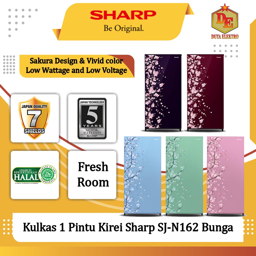 Kulkas 1 Pintu Sharp SJN 162 Bunga Kirei
