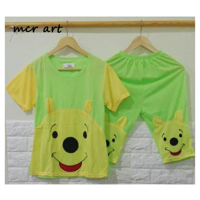 Setelan Selutut Winnie The Pooh Green Yellow