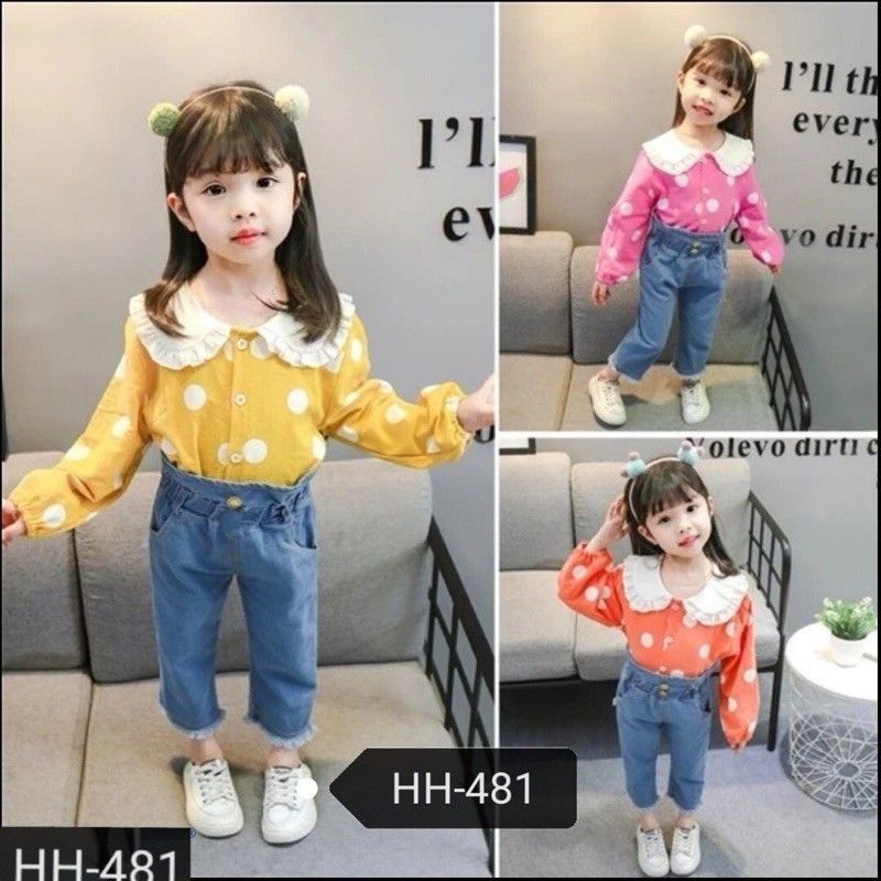 SETELAN BLUS ANAK PEREMPUAN IMPORT / SETELAN ANAK CEWEK IMPORT