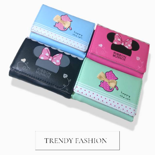 Dompet Wanita Lipat Mini  Kecil Mickey Mouse Lucu