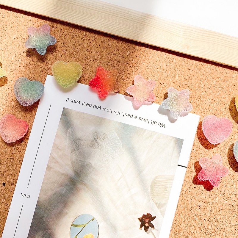 6 Pcs Cute Simulation Soft Candy Series Pushpins Creative Lovely Thumbtacks
