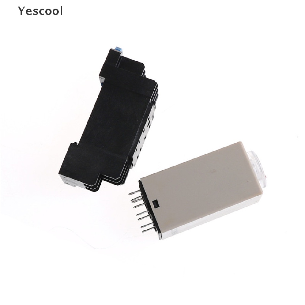 Yescool H3Y-2 AC220V Delay Timer Relay 0-10 Detik Dengan Base