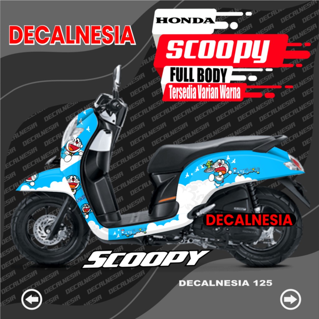 Decal Full Body Scoopy Variasi Stiker Scoopy - Sticker Scoopy Decal Scopy 2018 2019 2020 Doraemon