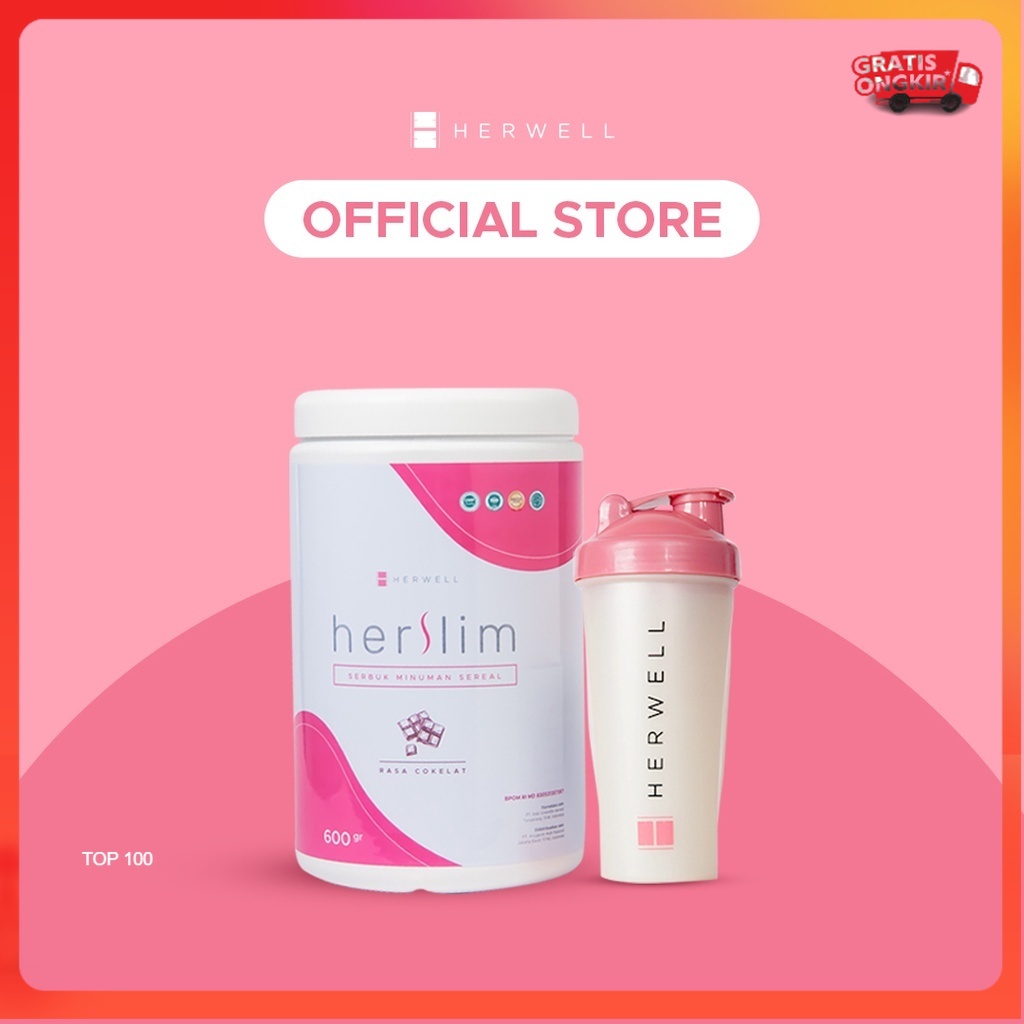 Herwell - Herslim + Shaker BPOM HALAL HERWEL ORI ORIGINAL OFFICIAL STORE DIET PELANGSING