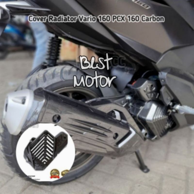 Cover Tutup Radiator Honda Vario 160 Carbon Nemo