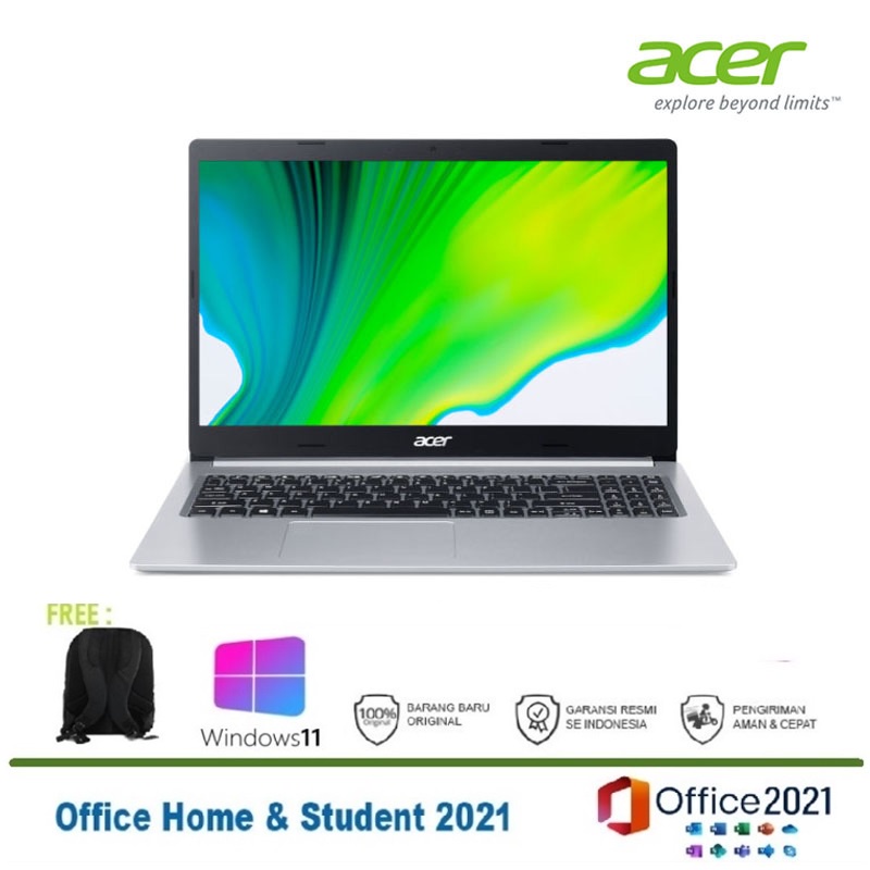 ACER Aspire 5 Ryzen 5000 A515-45-R3TY [15.6"FHD IPS/AMD Ryzen5-5500U/8GB/SSD 512GB/Windows 11+OHS/Si