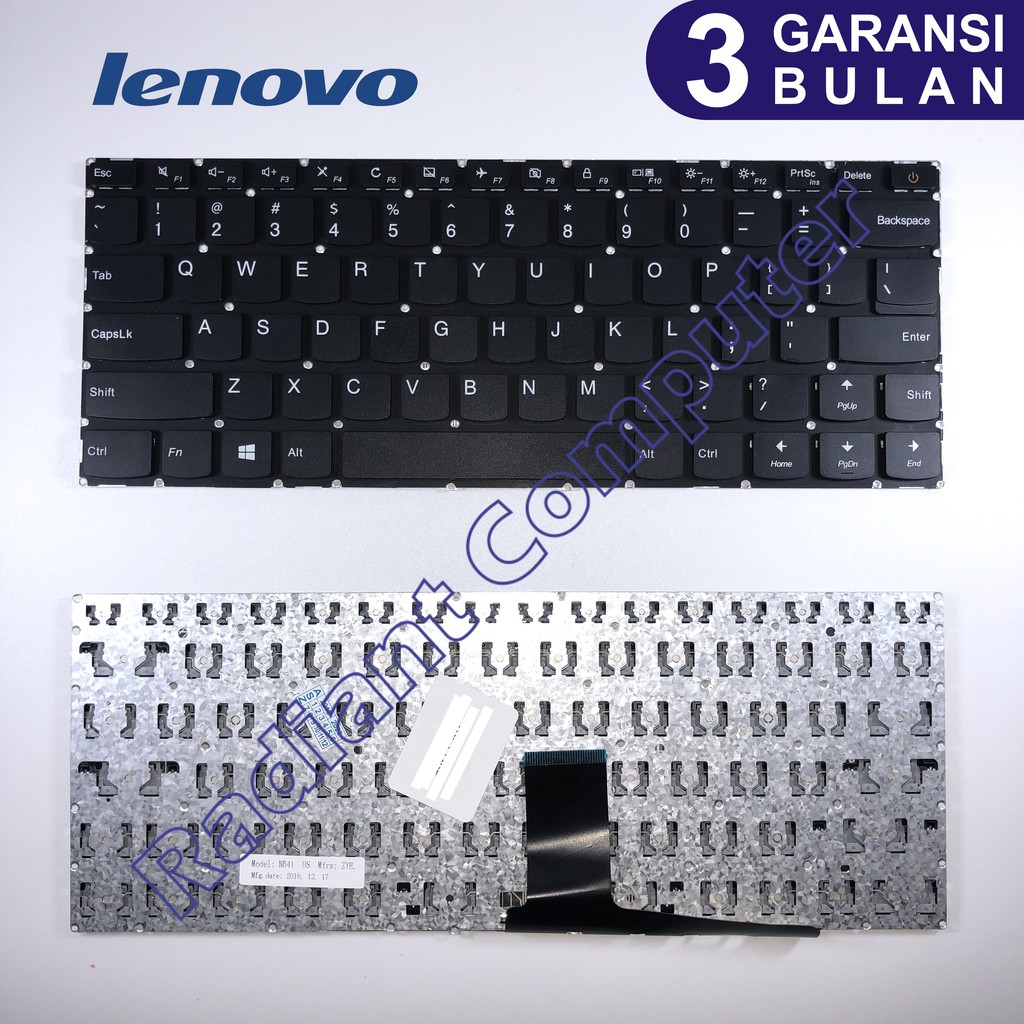 Keyboard Lenovo Ideapad 110-14AST 110-14IBR tombol POWER non frame