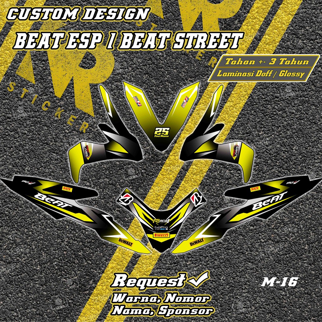 Stiker decal fullbody beat esp / beat street request desain Stiker beat decal beat Sticker beat