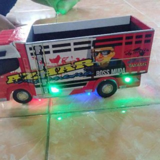 0T7 Miniatur Truk Oleng Kayu Canter New Tawakal 2 Canter 