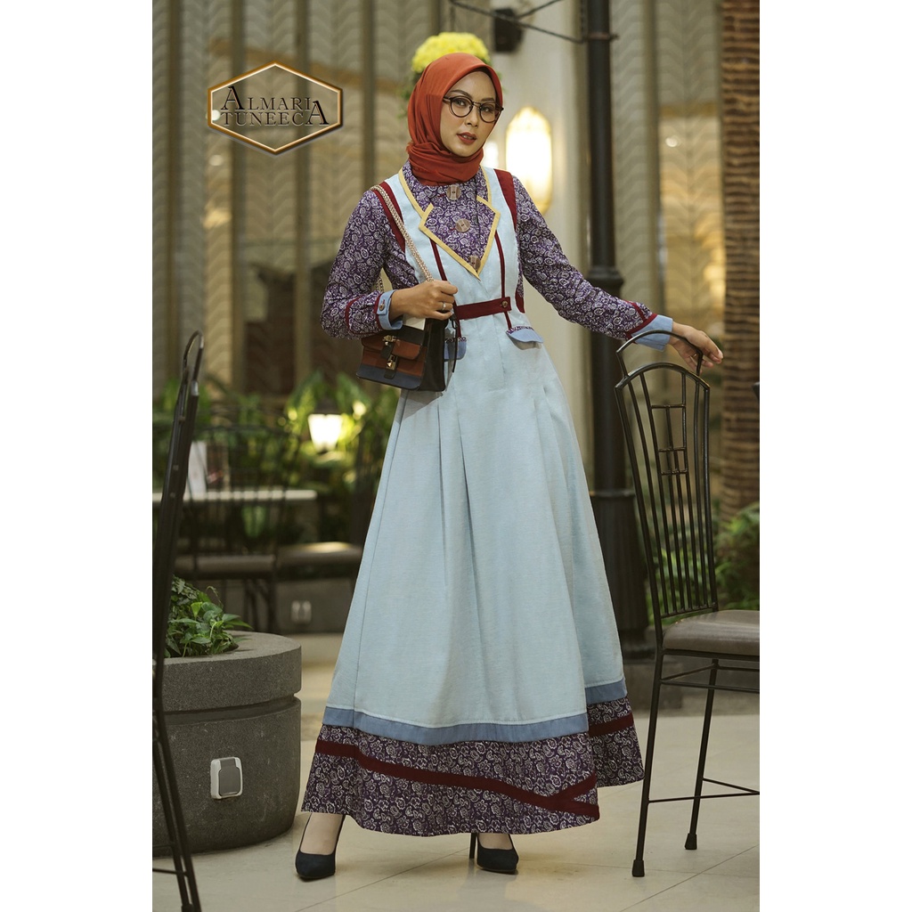 ALMARI  By TUNEECA – TUNEECA GAMIS DRESS BUSANA WANITA MUSLIMAH BRANDED PREMIUM TUNEECA ALMARI SERI 