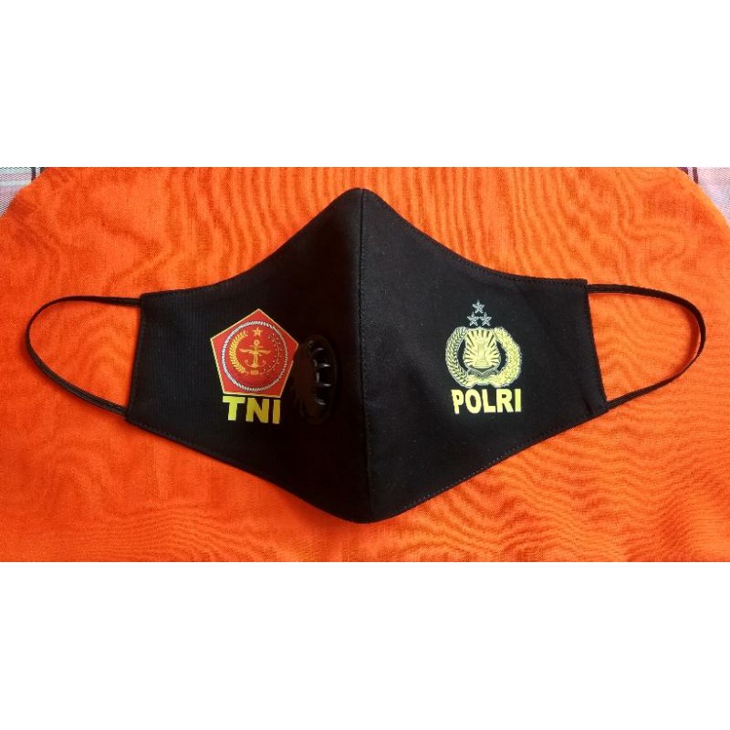 Masker TNI POLRI 3ply ventilator