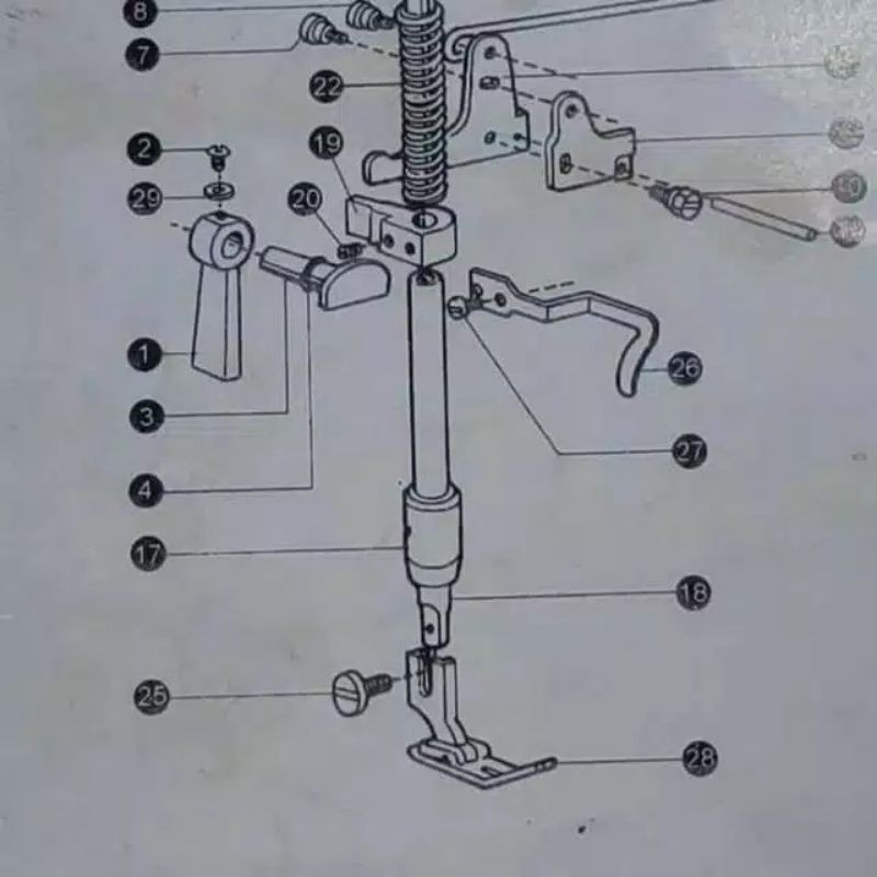 22T7-15 Baut Sepatu Mesin Jahit