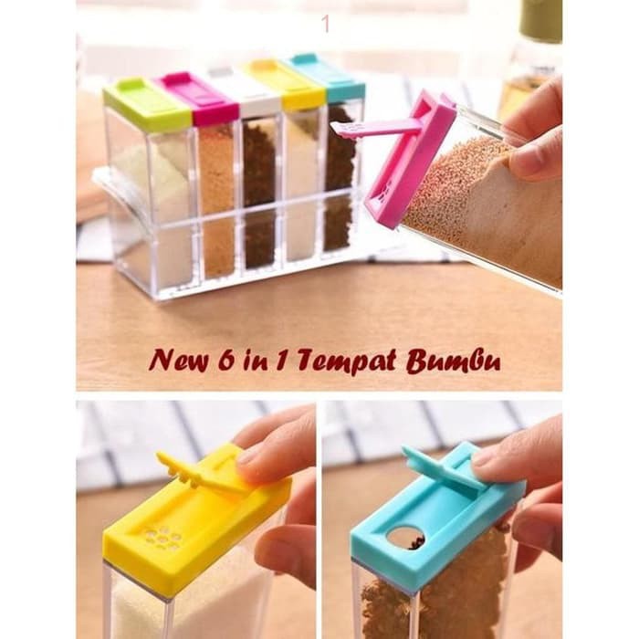 

6 in 1 TEMPAT RAK BUMBU SEASONING SET