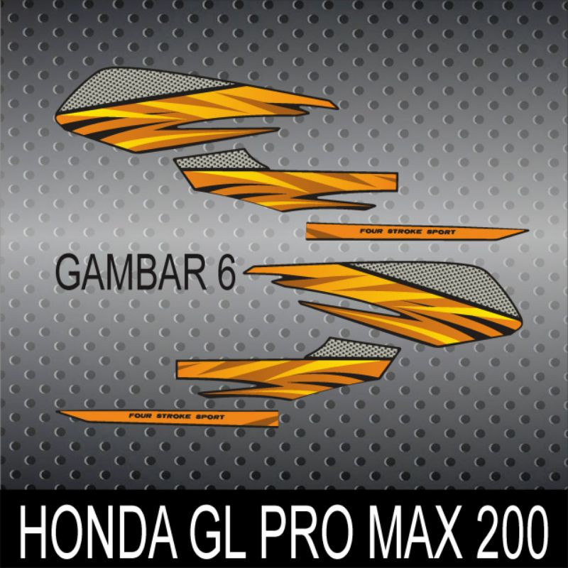 STIKER STRIPING DECAL VARIASI HONDA GL PRO / GL MAX 200 #2
