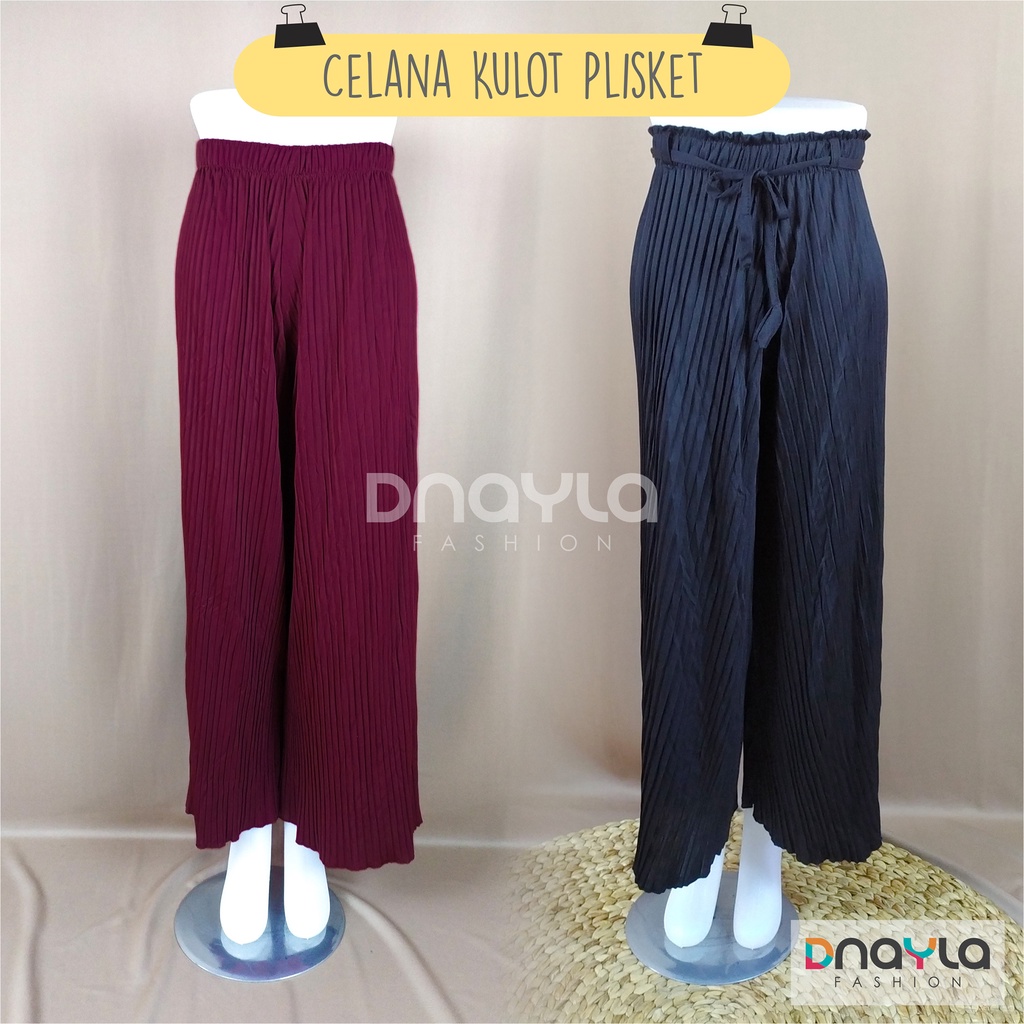 Celana Kulot Plisket Premium / Celana Kulot Plisket Tali Lonceng Premium / Celana Kulot Plisket Joger Premium / Fit To XXL